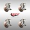 Service Caster 3 Inch 316SS High Temp Glass Filled Nylon Swivel Top Plate Caster Set with Brake SCC-SS31620S314-GFNSHT-TLB-4 - alternate 4